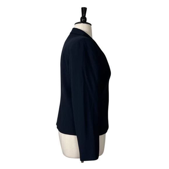Calvin Klein Blazer 2 Button Black Classic Notch Lapel Stretch Women’s Size 16 - Picture 3 of 12
